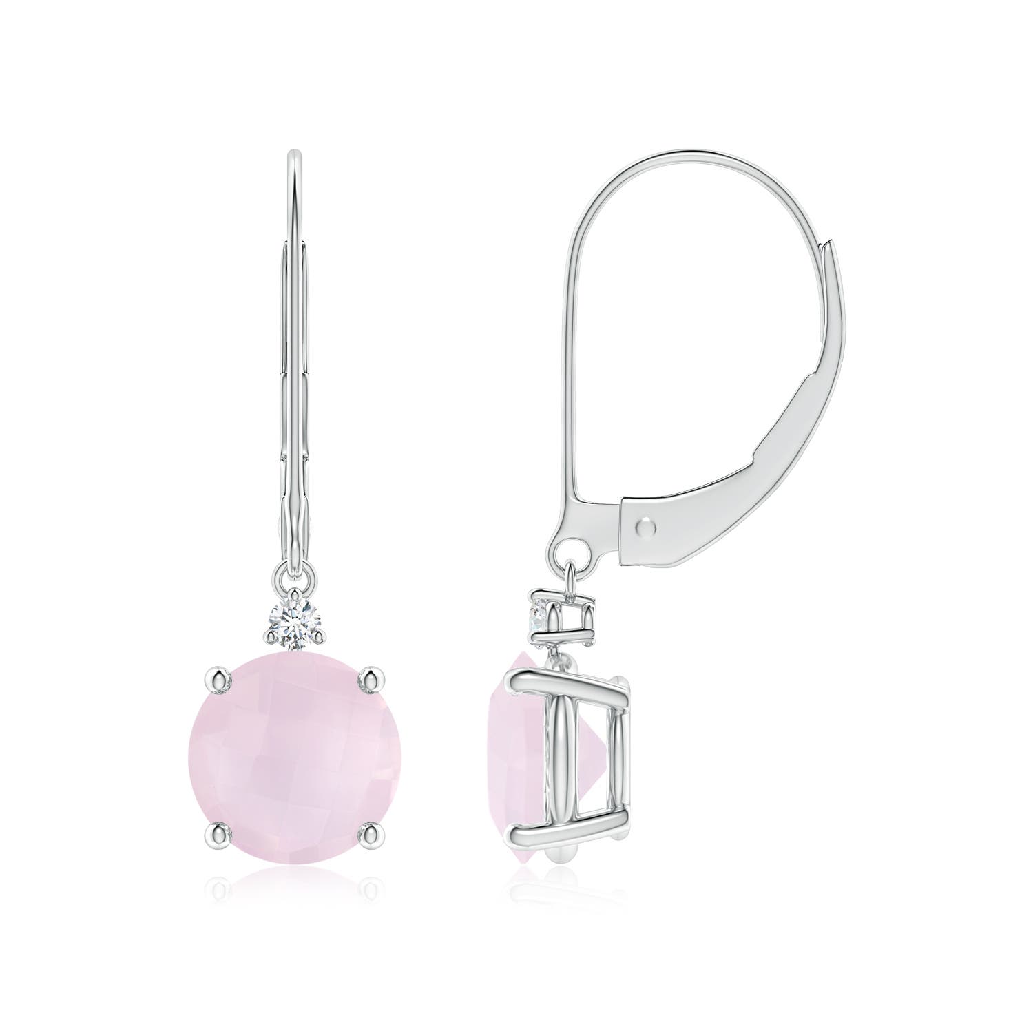 A - Rose Quartz / 2.74 CT / 14 KT White Gold