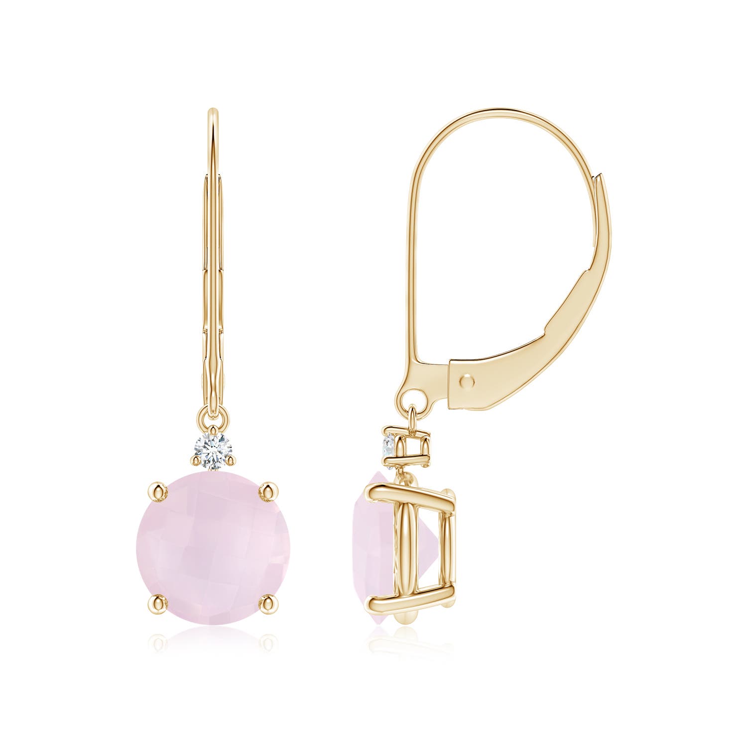 A - Rose Quartz / 2.74 CT / 14 KT Yellow Gold