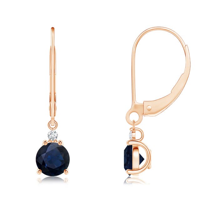 A - Blue Sapphire / 1.23 CT / 14 KT Rose Gold