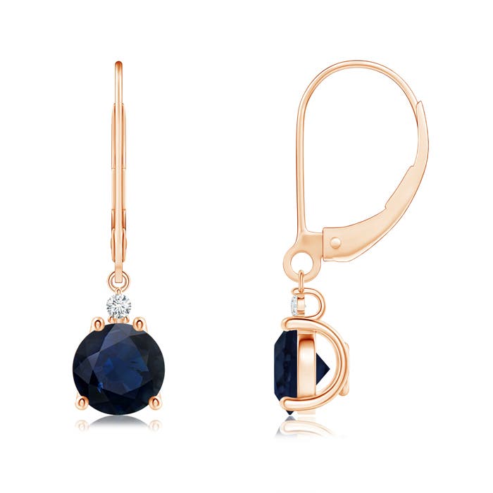 A - Blue Sapphire / 2.04 CT / 14 KT Rose Gold