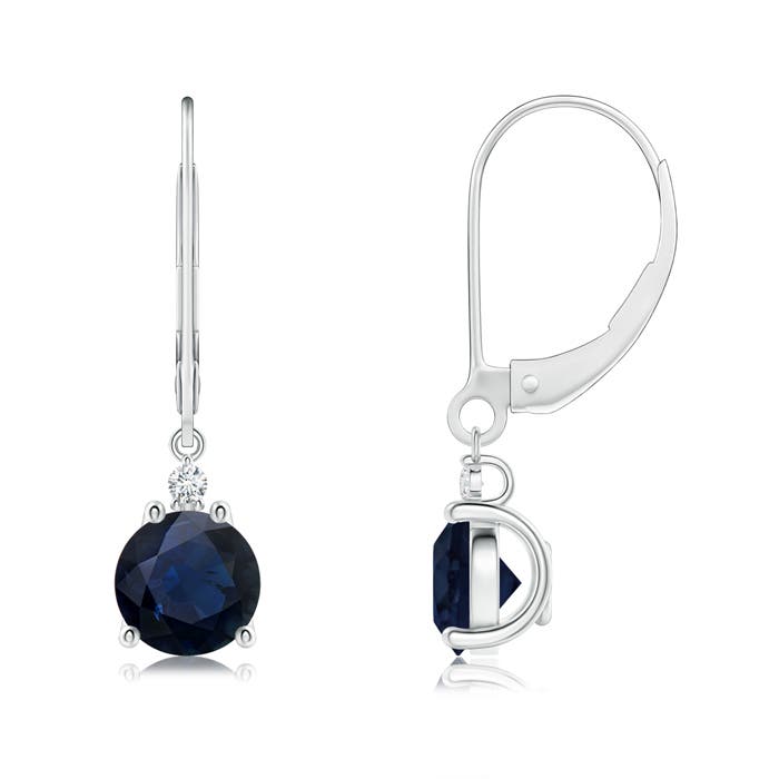 A - Blue Sapphire / 2.04 CT / 14 KT White Gold