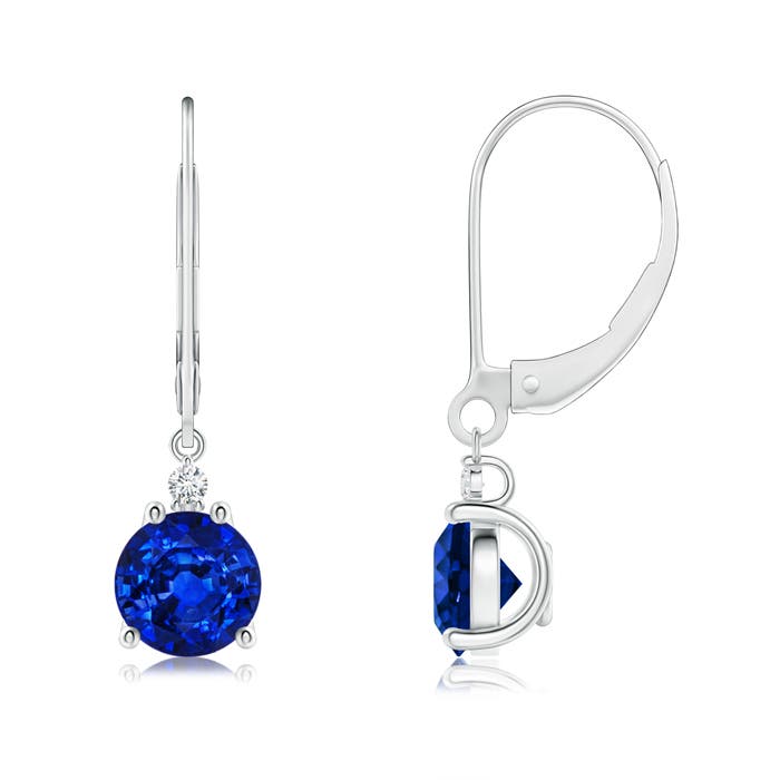 AAAA - Blue Sapphire / 2.04 CT / 14 KT White Gold