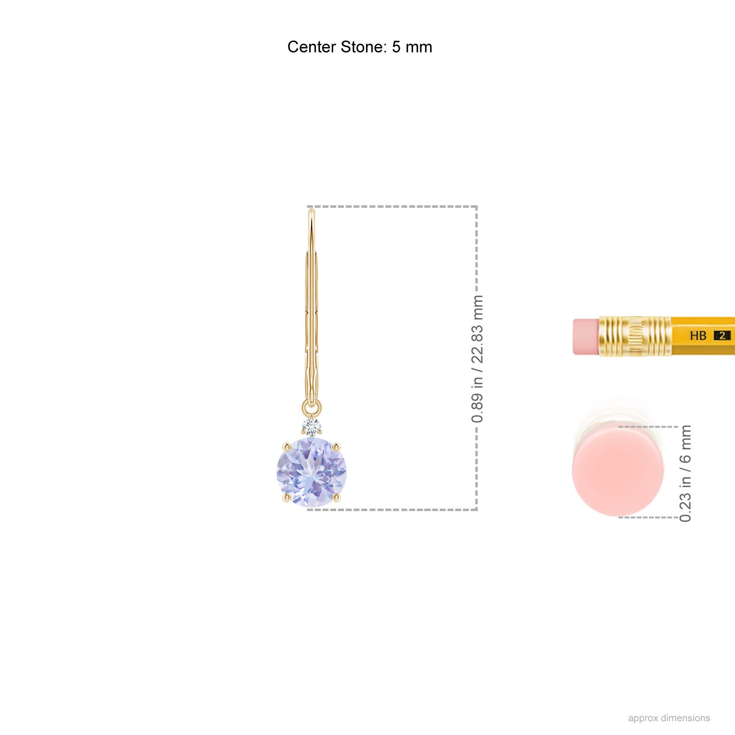 A - Tanzanite / 1.03 CT / 14 KT Yellow Gold