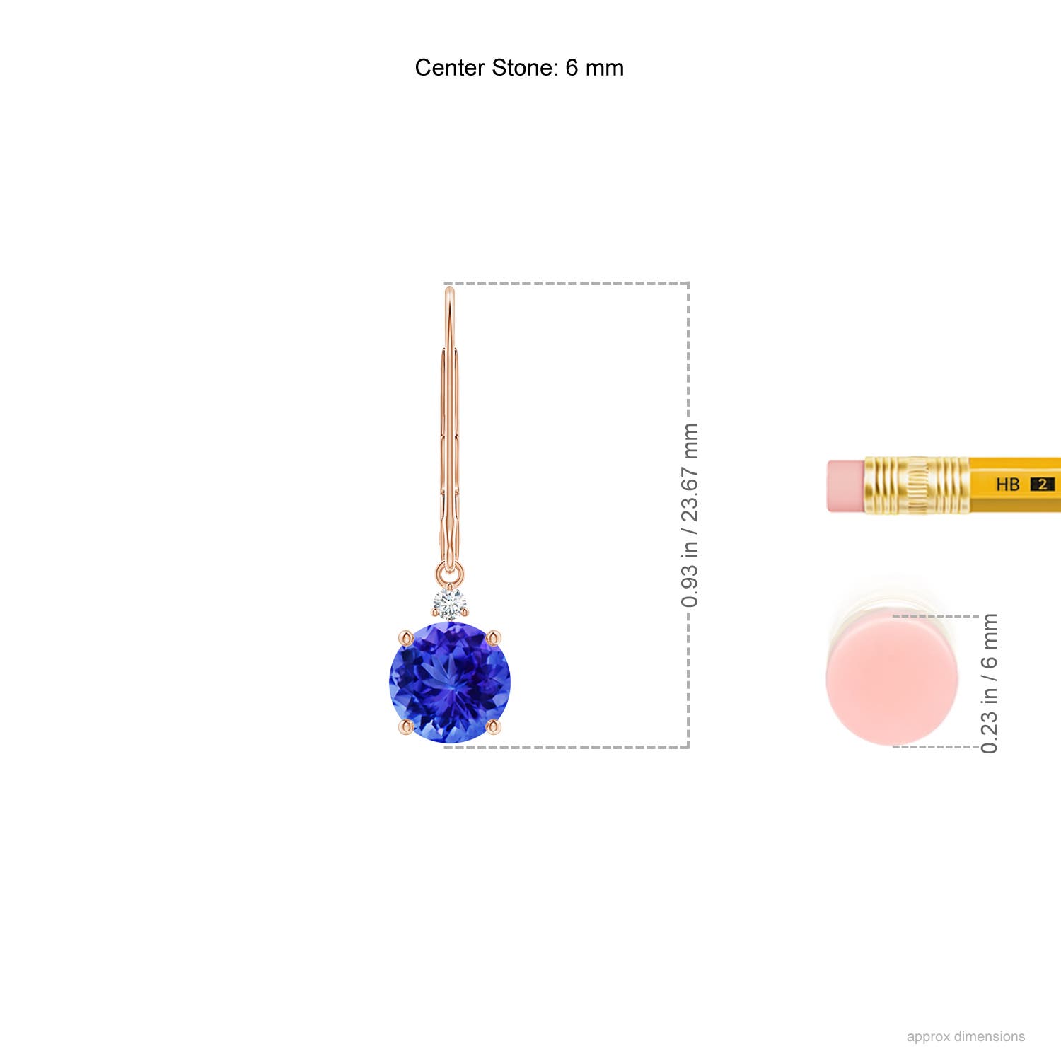 AAA - Tanzanite / 1.84 CT / 14 KT Rose Gold