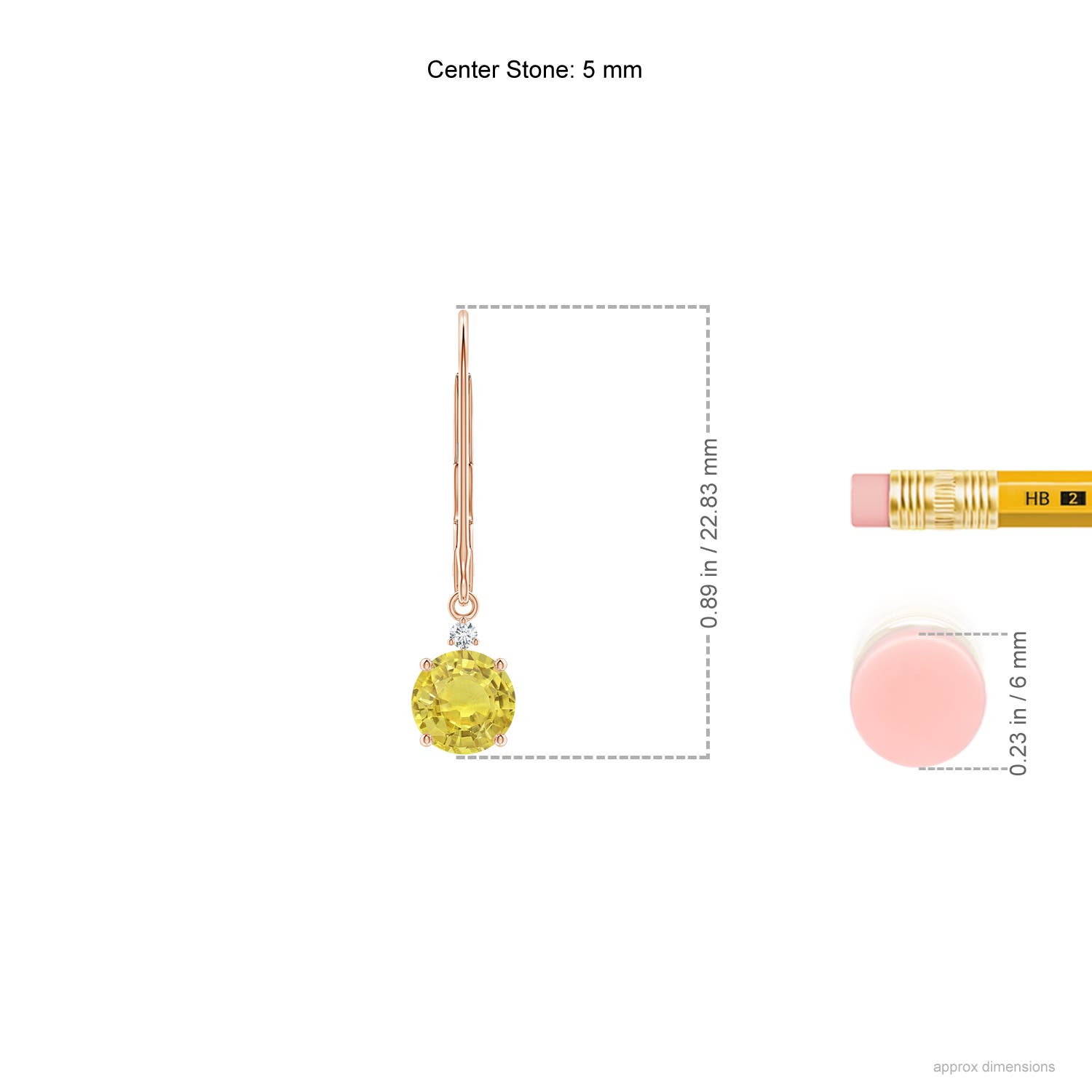 AA - Yellow Sapphire / 1.09 CT / 14 KT Rose Gold