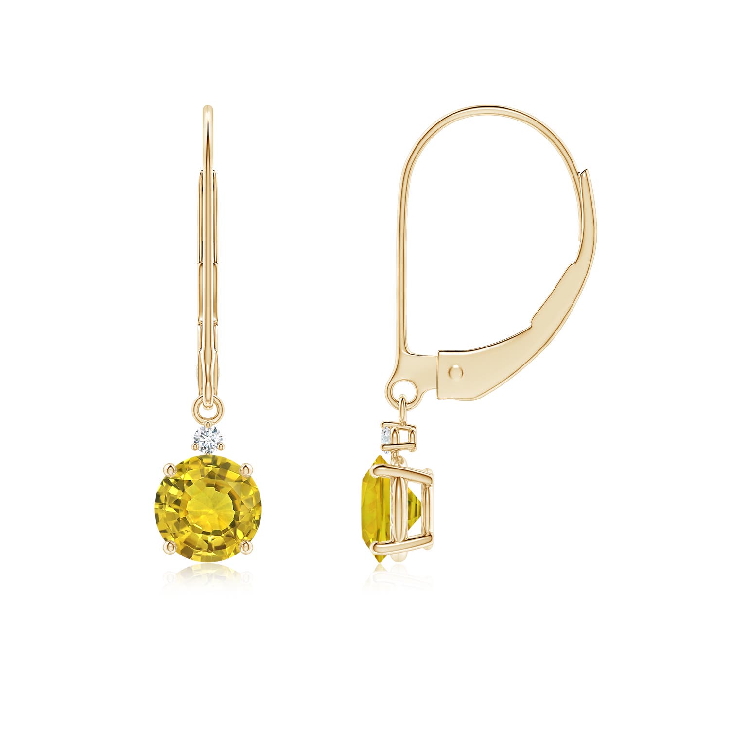 AAAA - Yellow Sapphire / 1.09 CT / 14 KT Yellow Gold