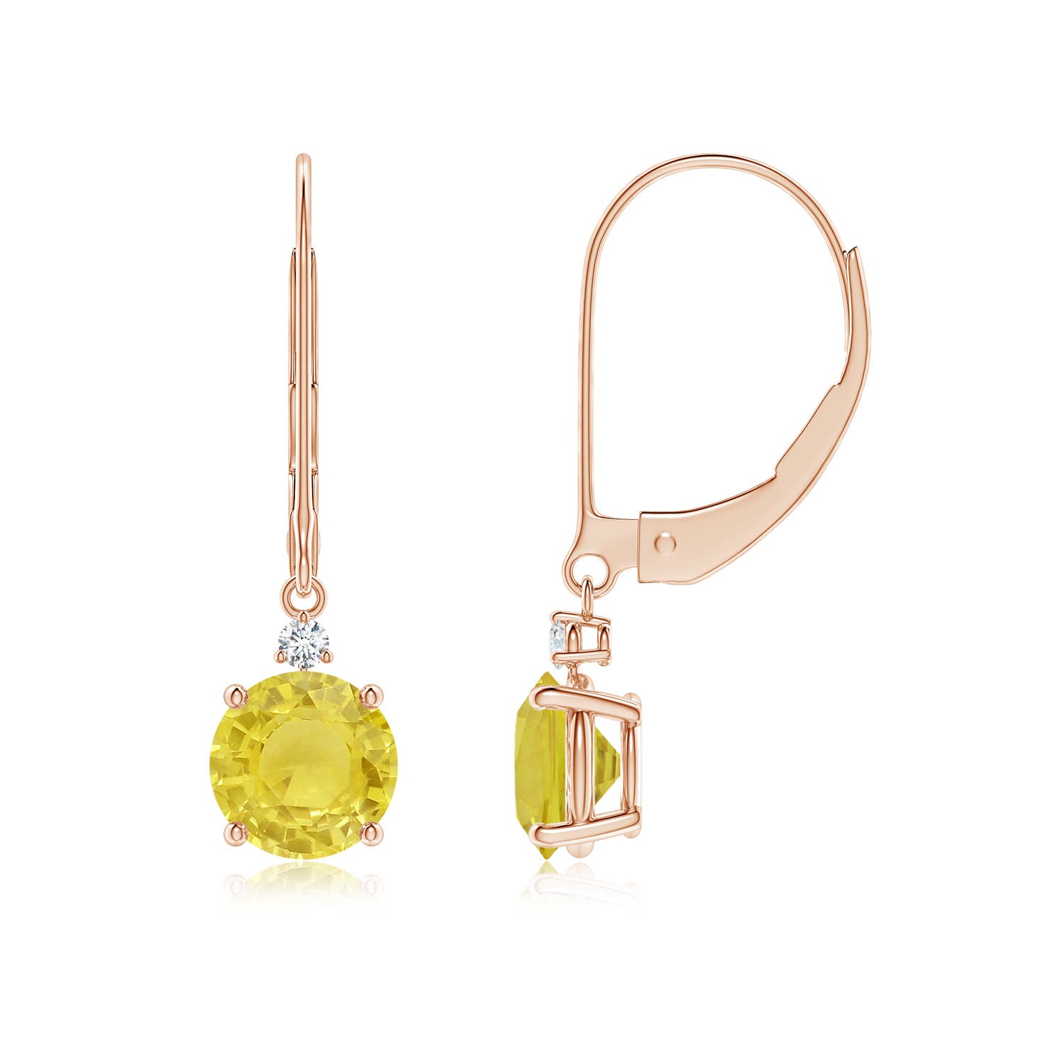 A - Yellow Sapphire / 2.04 CT / 14 KT Rose Gold