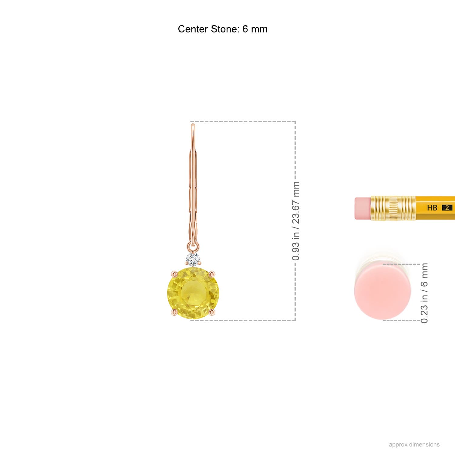 A - Yellow Sapphire / 2.04 CT / 14 KT Rose Gold