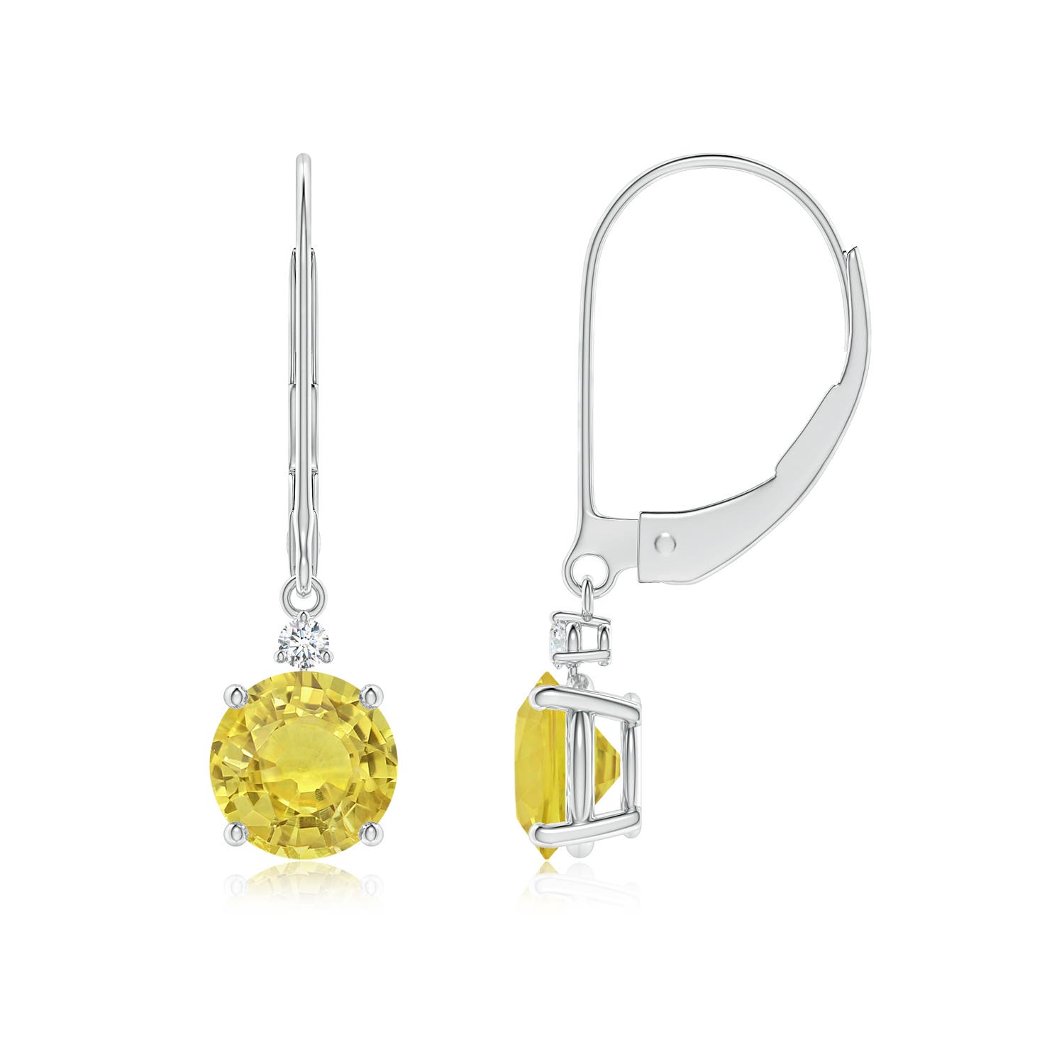 AA - Yellow Sapphire / 2.04 CT / 14 KT White Gold