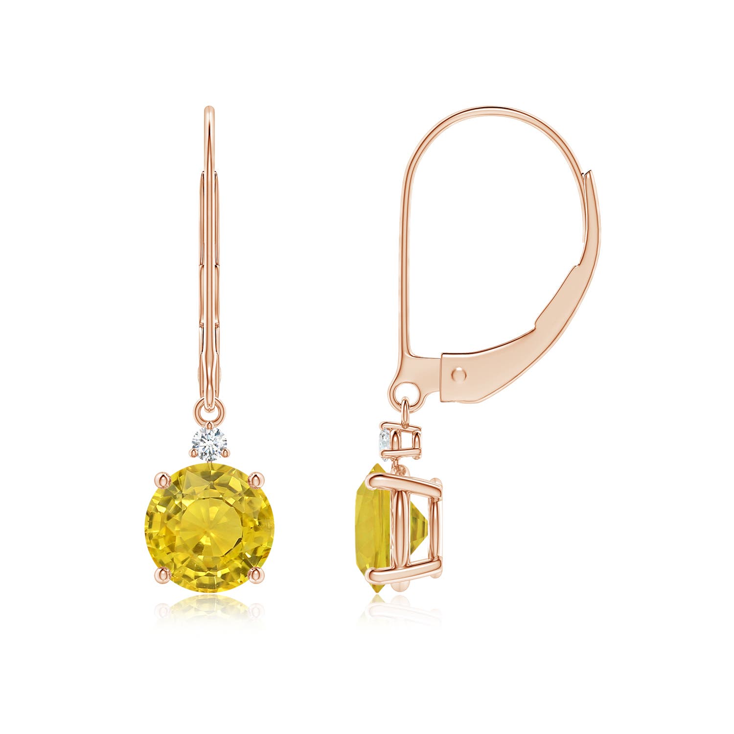 AAA - Yellow Sapphire / 2.04 CT / 14 KT Rose Gold