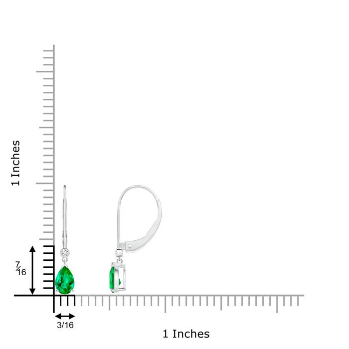 AAA - Emerald / 0.73 CT / 14 KT White Gold