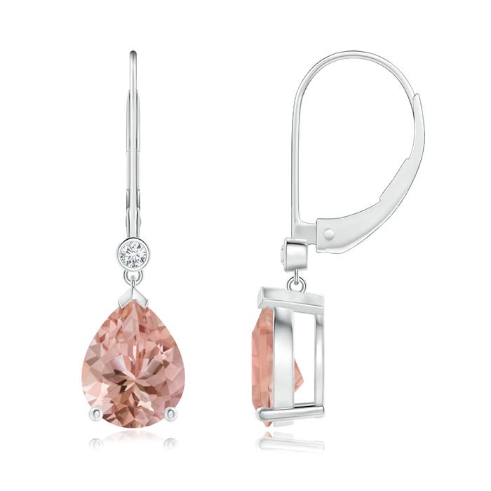 AAAA - Morganite / 2.85 CT / 14 KT White Gold