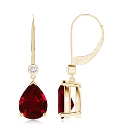 Classic Yellow Gold Ruby Earrings