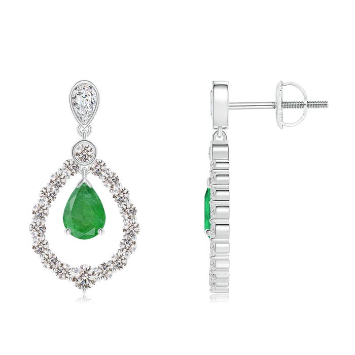 A - Emerald / 2.84 CT / 14 KT White Gold