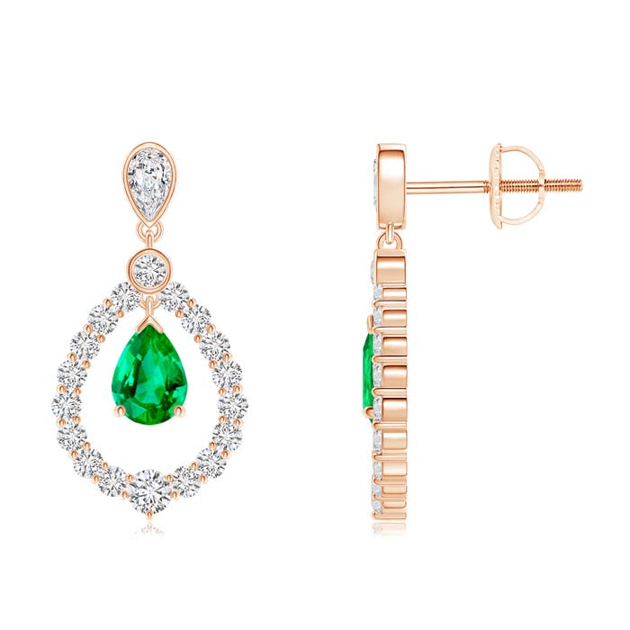 AAA - Emerald / 2.84 CT / 14 KT Rose Gold