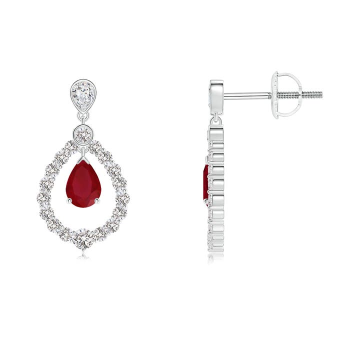 AA - Ruby / 1.9 CT / 14 KT White Gold