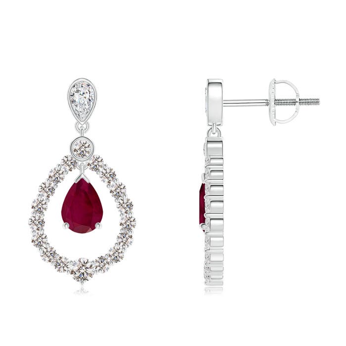 A - Ruby / 3.24 CT / 14 KT White Gold