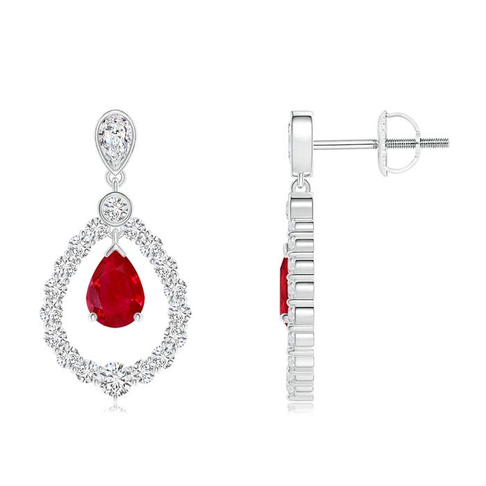 AAA - Ruby / 3.24 CT / 14 KT White Gold