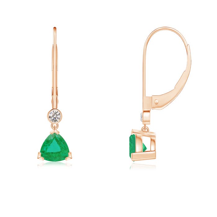 A - Emerald / 0.93 CT / 14 KT Rose Gold