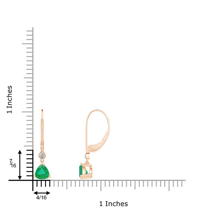 A - Emerald / 0.93 CT / 14 KT Rose Gold