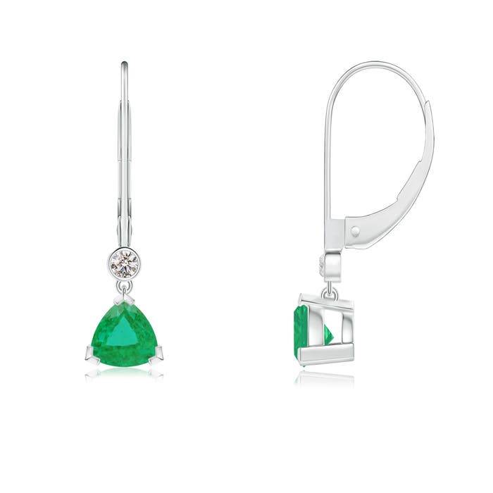 A - Emerald / 0.93 CT / 14 KT White Gold