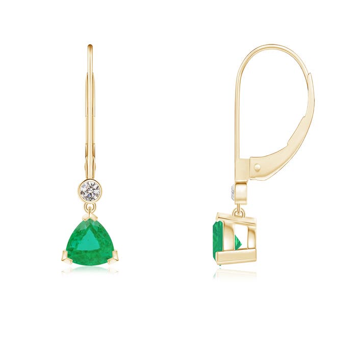 A - Emerald / 0.93 CT / 14 KT Yellow Gold