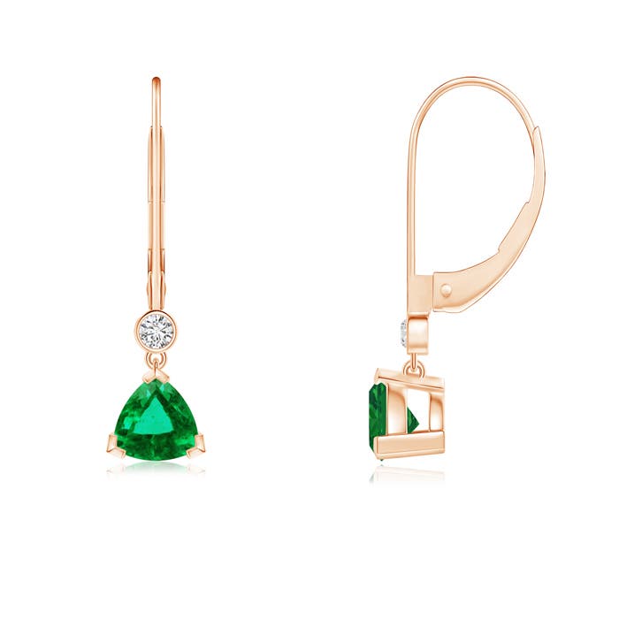 AAA - Emerald / 0.93 CT / 14 KT Rose Gold