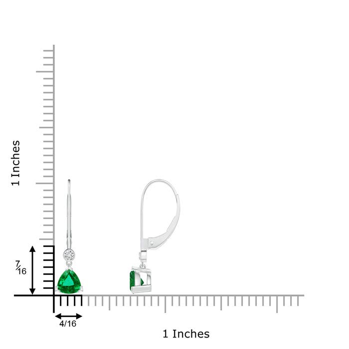 AAA - Emerald / 0.93 CT / 14 KT White Gold