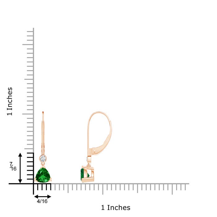 AAAA - Emerald / 0.93 CT / 14 KT Rose Gold