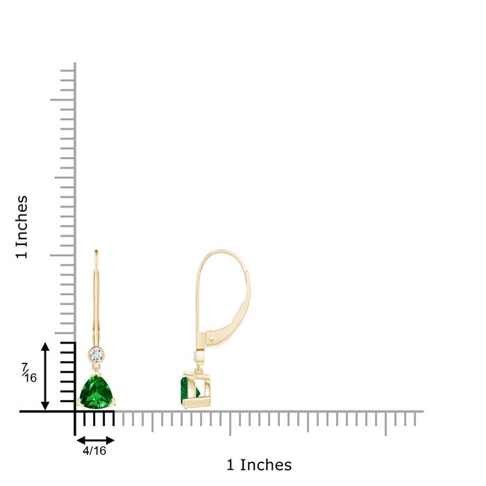 AAAA - Emerald / 0.93 CT / 14 KT Yellow Gold