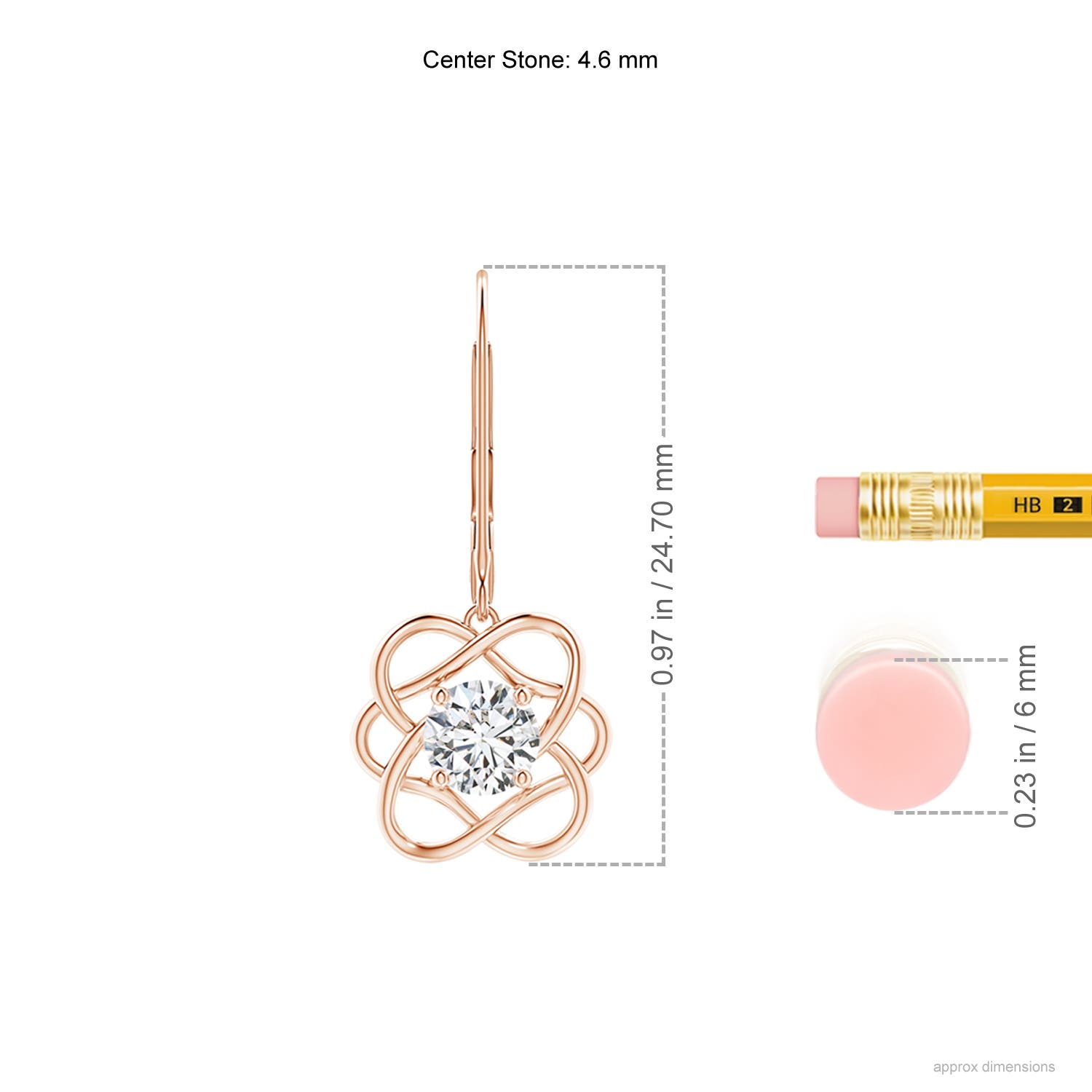 H, SI2 / 0.76 CT / 14 KT Rose Gold