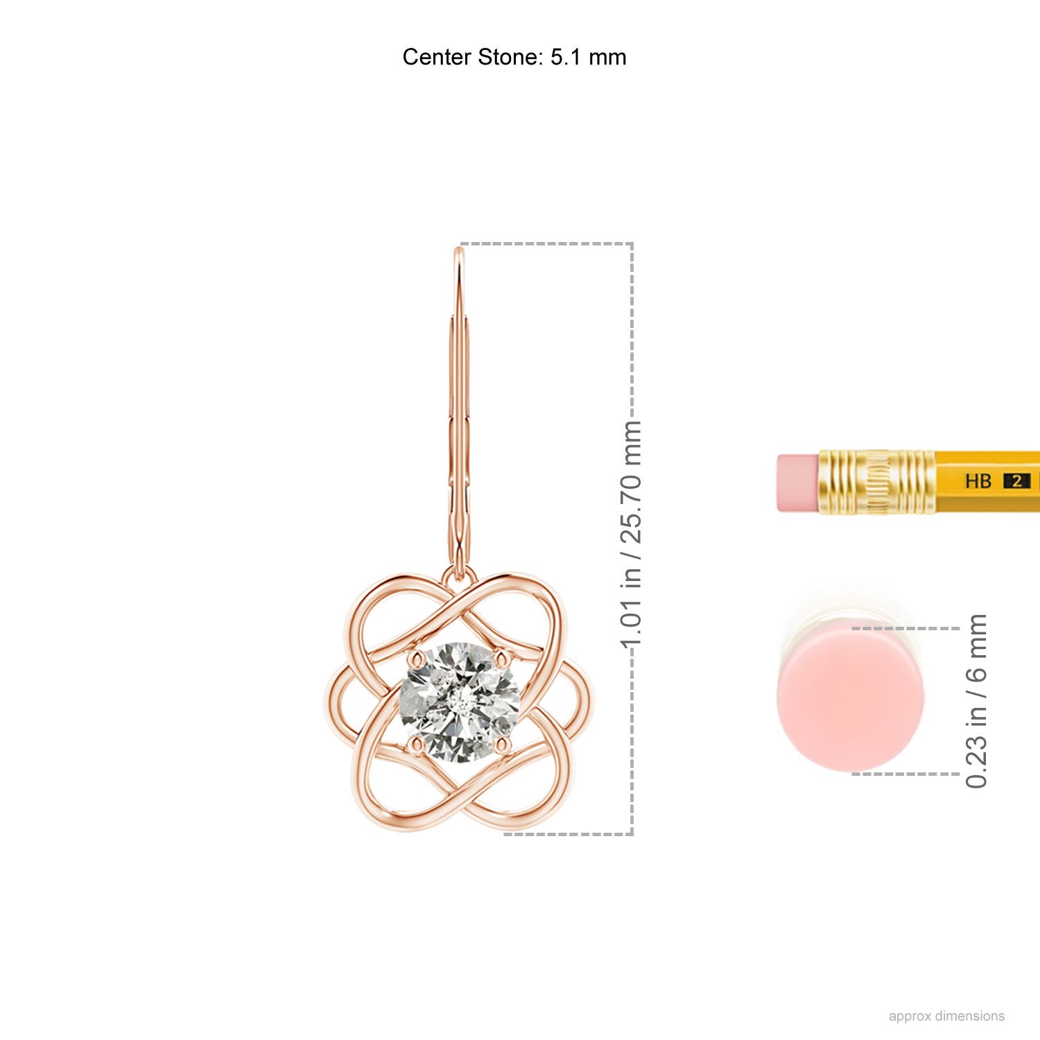 K, I3 / 1 CT / 14 KT Rose Gold