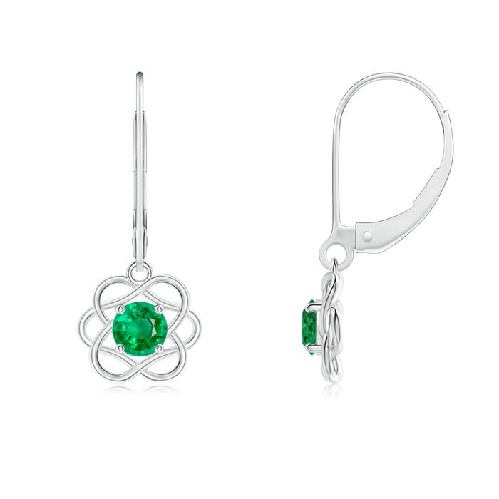 AAA - Emerald / 0.48 CT / 14 KT White Gold