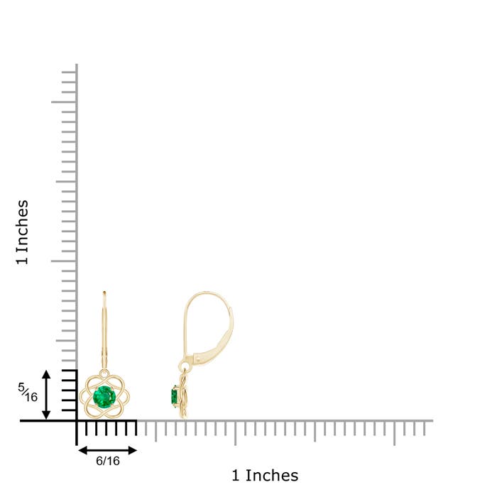 AAA - Emerald / 0.48 CT / 14 KT Yellow Gold