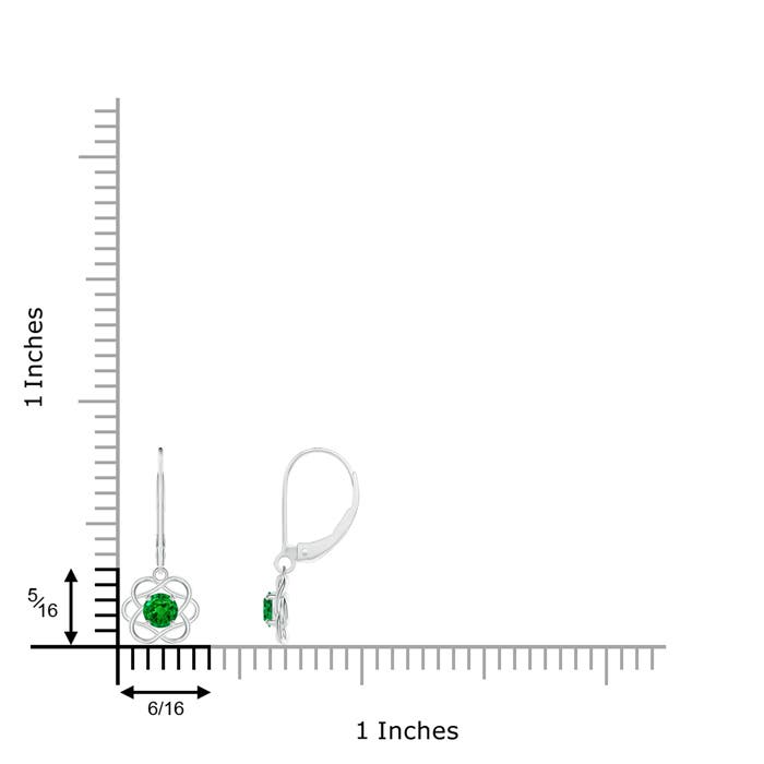 Premium - Lab-Grown Emerald / 0.48 CT / 14 KT White Gold