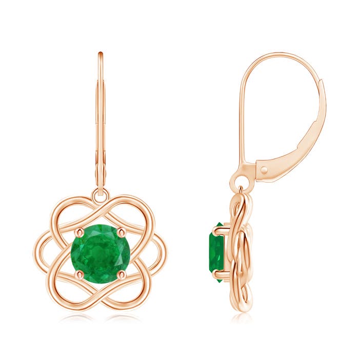 AA - Emerald / 1.5 CT / 14 KT Rose Gold