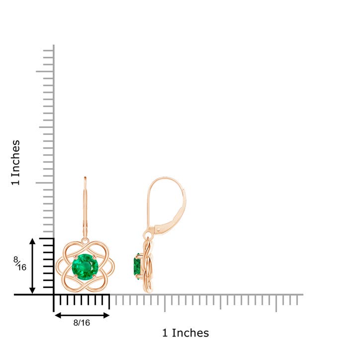 AAA - Emerald / 1.5 CT / 14 KT Rose Gold