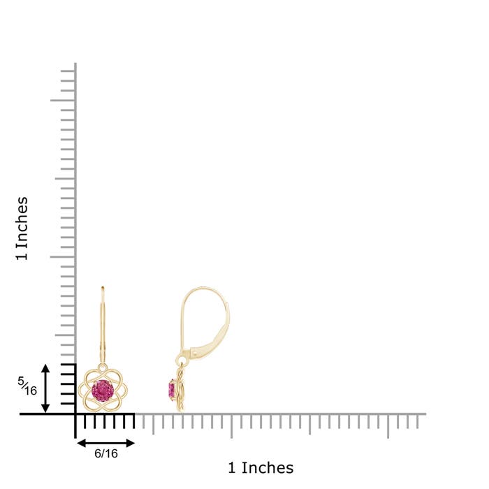 AAAA - Pink Sapphire / 0.66 CT / 14 KT Yellow Gold