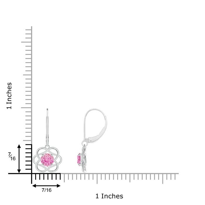 A - Pink Sapphire / 1.2 CT / 14 KT White Gold