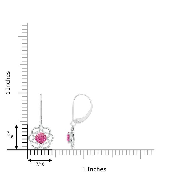 AAA - Pink Sapphire / 1.2 CT / 14 KT White Gold