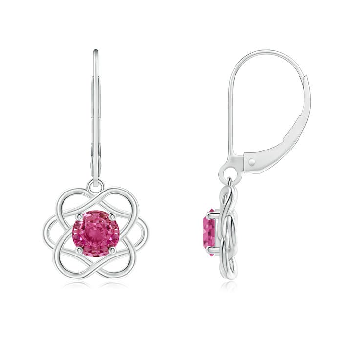 AAAA - Pink Sapphire / 1.2 CT / 14 KT White Gold