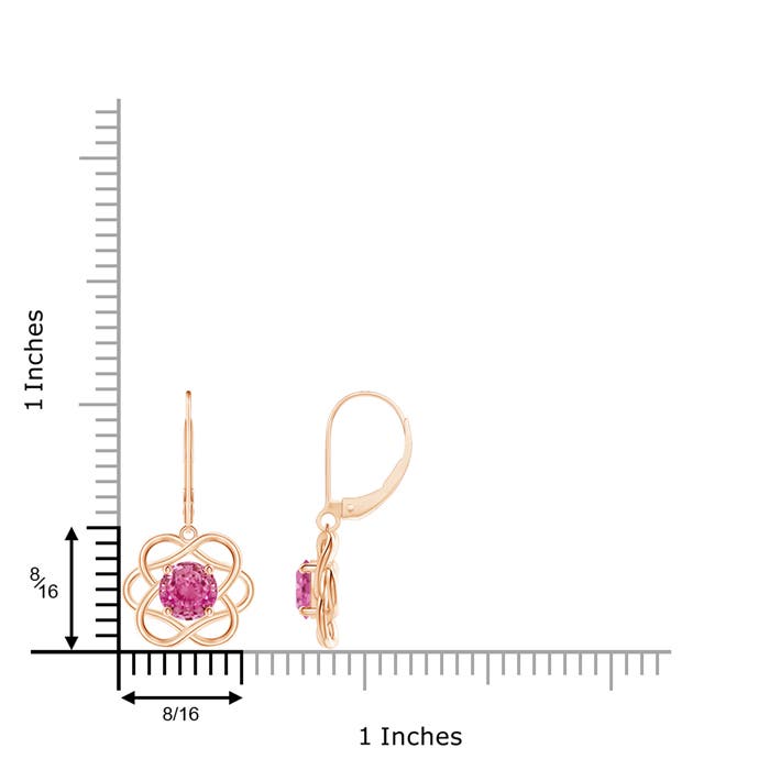 AAA - Pink Sapphire / 2 CT / 14 KT Rose Gold