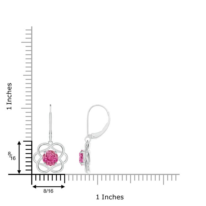 AAA - Pink Sapphire / 2 CT / 14 KT White Gold