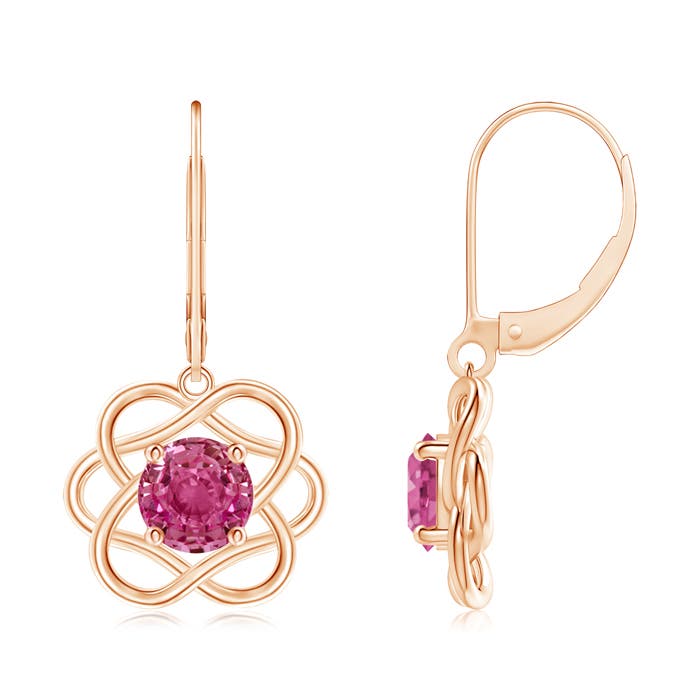 AAAA - Pink Sapphire / 2 CT / 14 KT Rose Gold