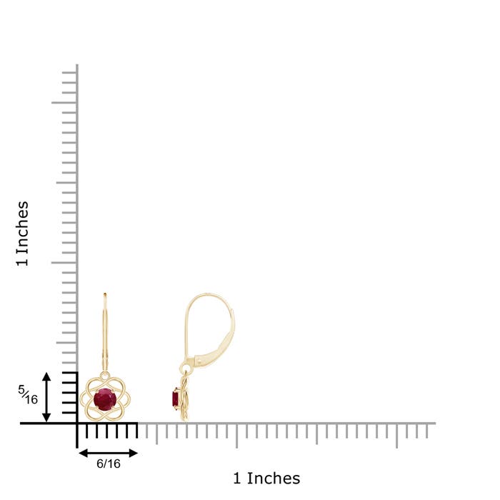 A - Ruby / 0.68 CT / 14 KT Yellow Gold