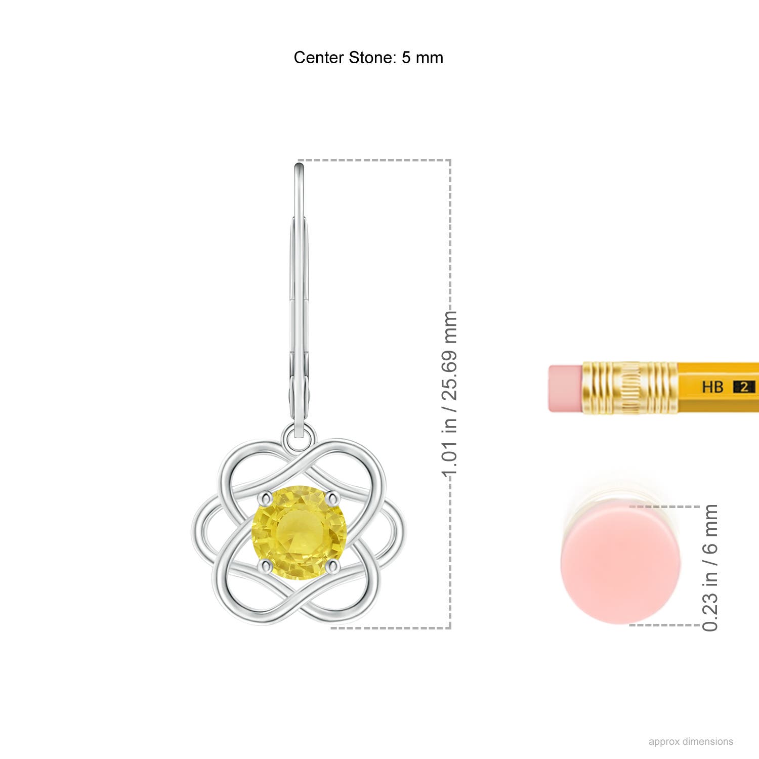 A - Yellow Sapphire / 1.06 CT / 14 KT White Gold