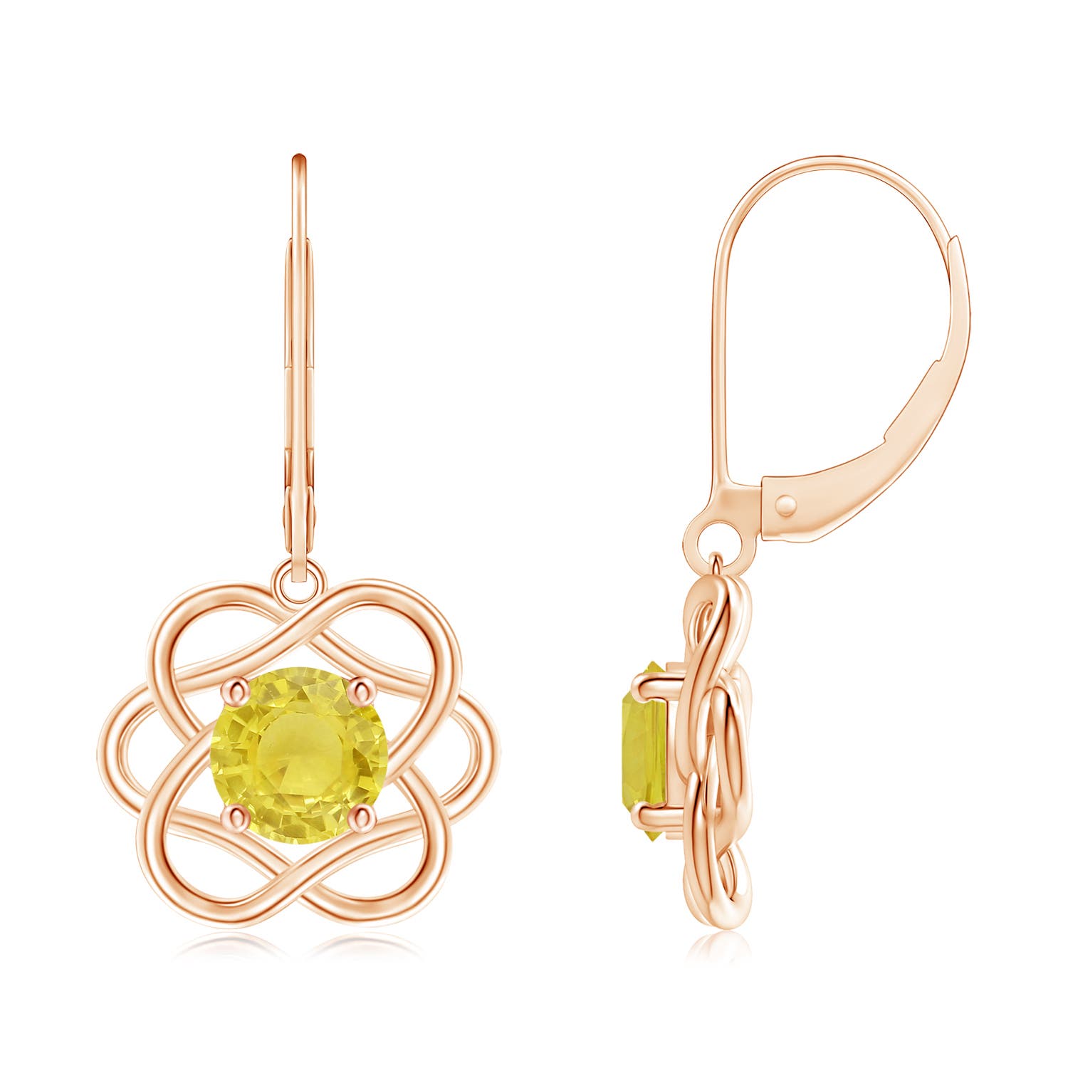 A - Yellow Sapphire / 2 CT / 14 KT Rose Gold