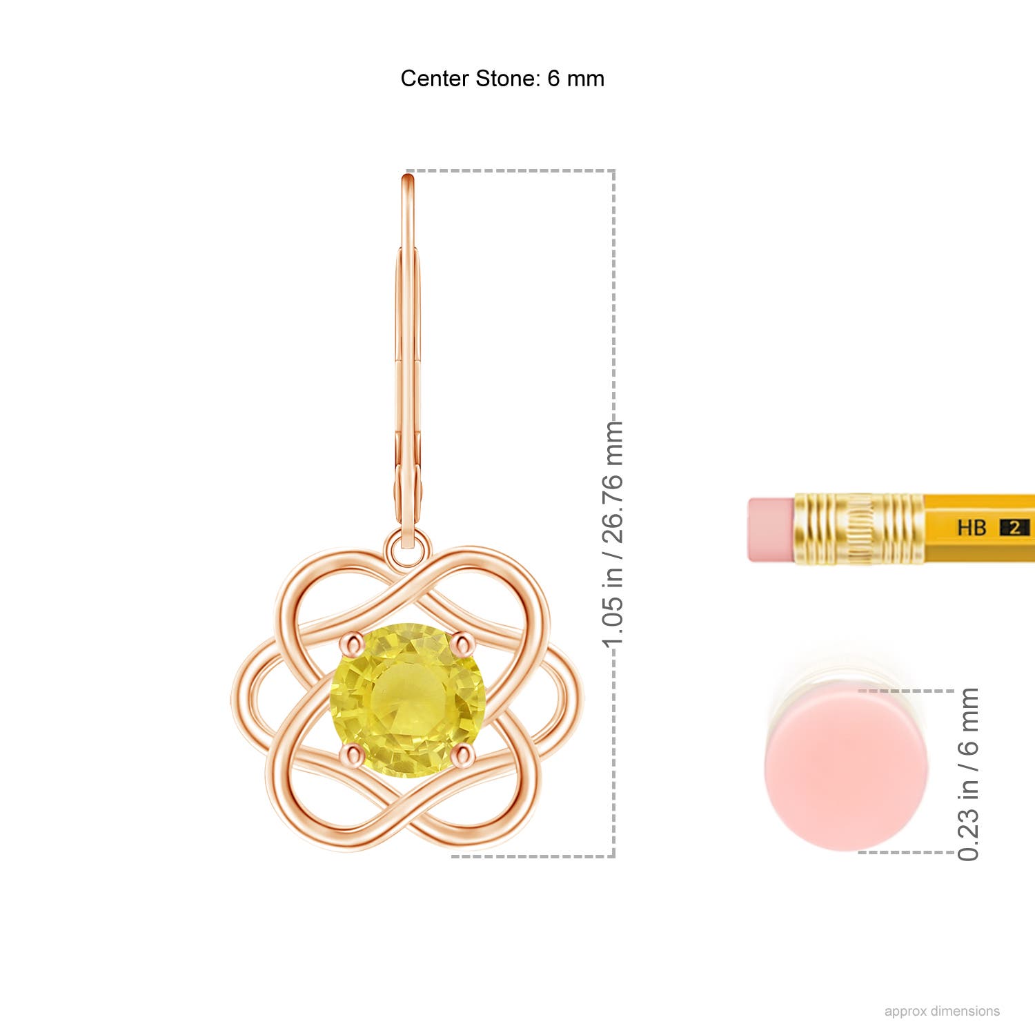 A - Yellow Sapphire / 2 CT / 14 KT Rose Gold