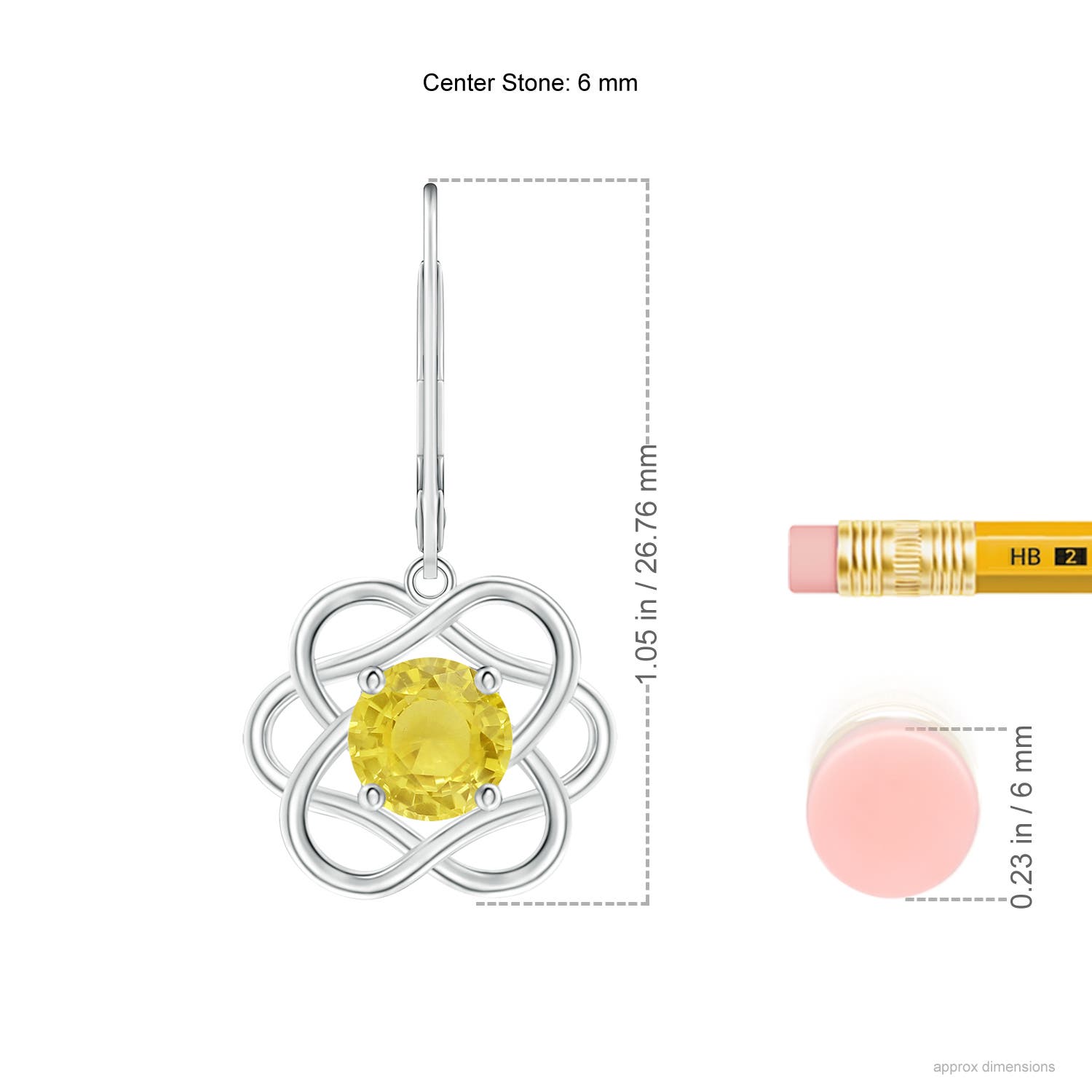 A - Yellow Sapphire / 2 CT / 14 KT White Gold