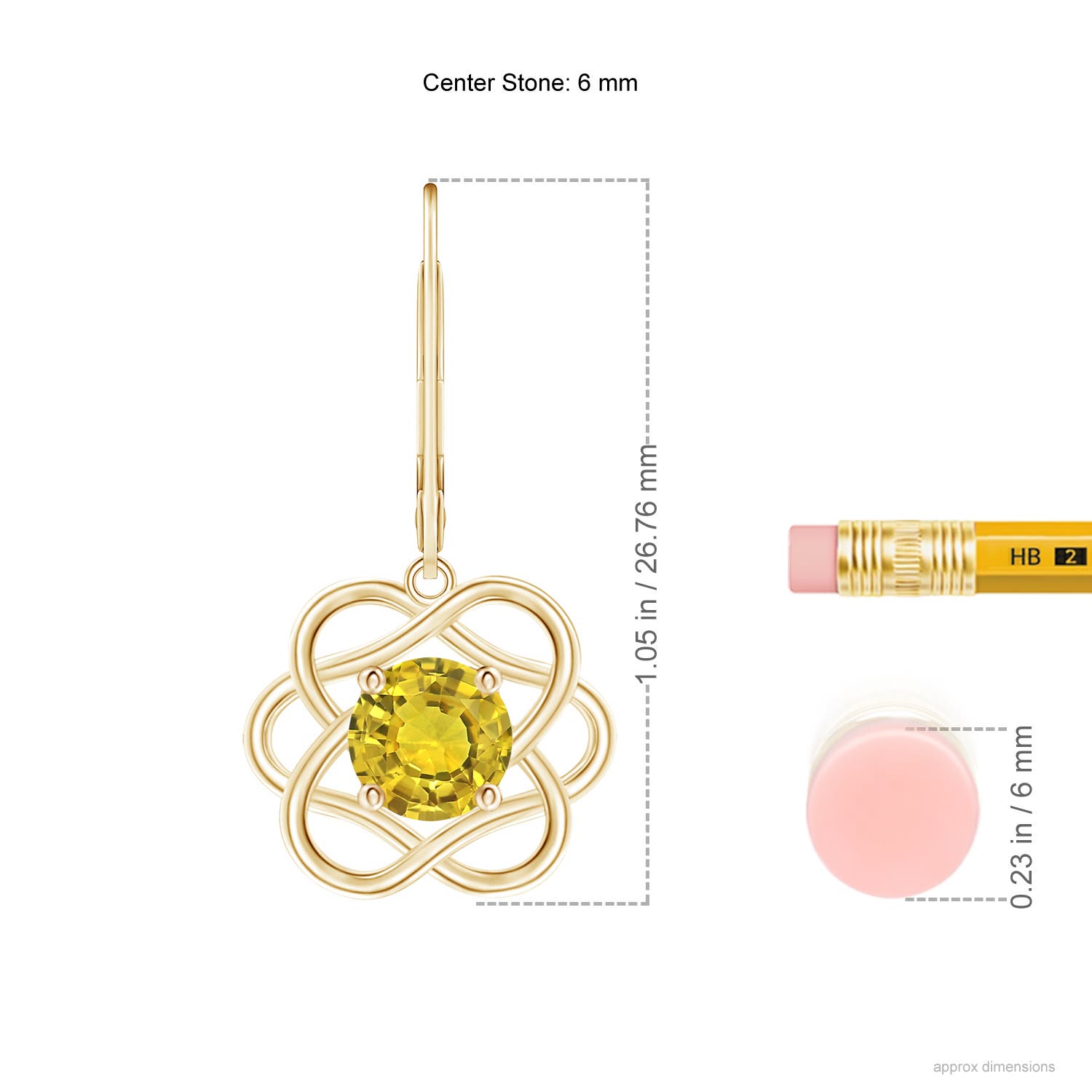 AAAA - Yellow Sapphire / 2 CT / 14 KT Yellow Gold